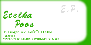 etelka poos business card